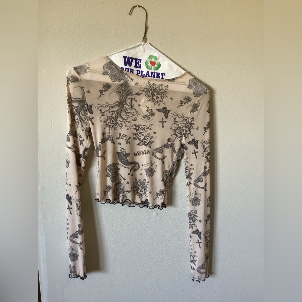 Bear Dance mesh Crop Top